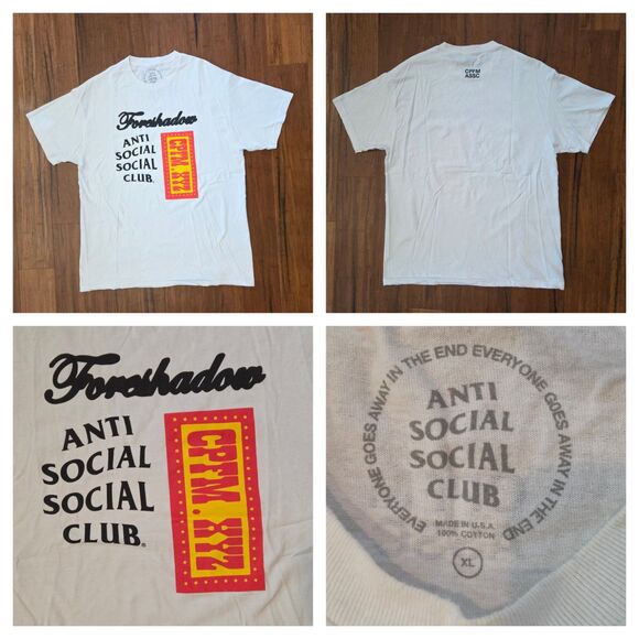 Anti Social Social Club 4 Shirt Lot XL CPFM Cherry Blossom Broken Vase Paranoid - Picture 2 of 8